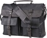 Leather Messenger Bag for Men,15.6 Inch Vintage Laptop Bag Briefcase Satchel